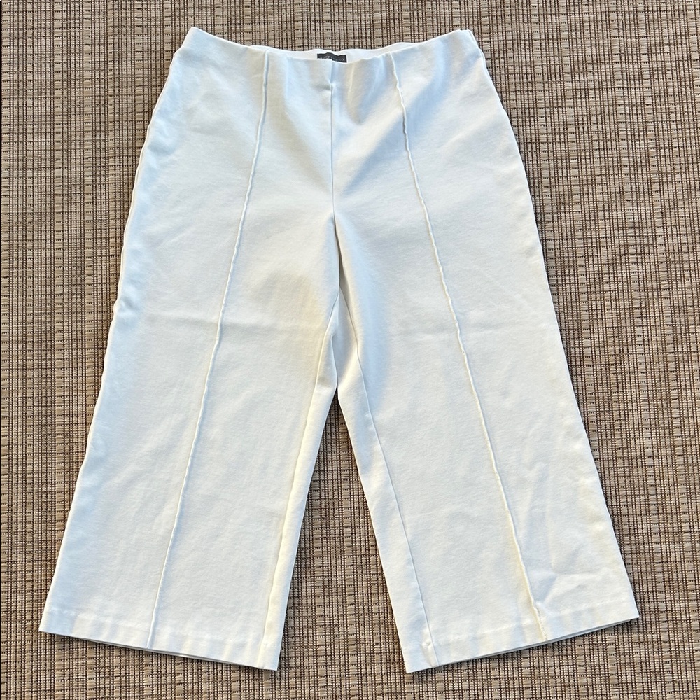 Vince Camuto White Cream Wide Leg Pull-on Pants, size large